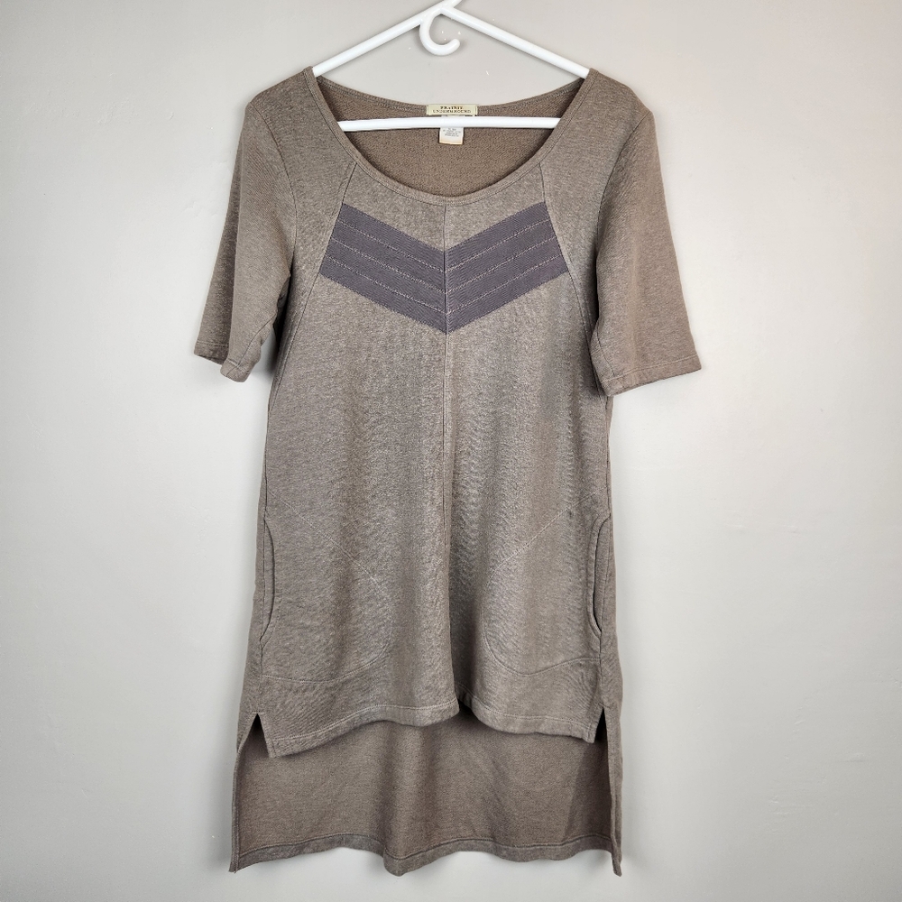Praire Underground Tan Short Sleeve Tunic